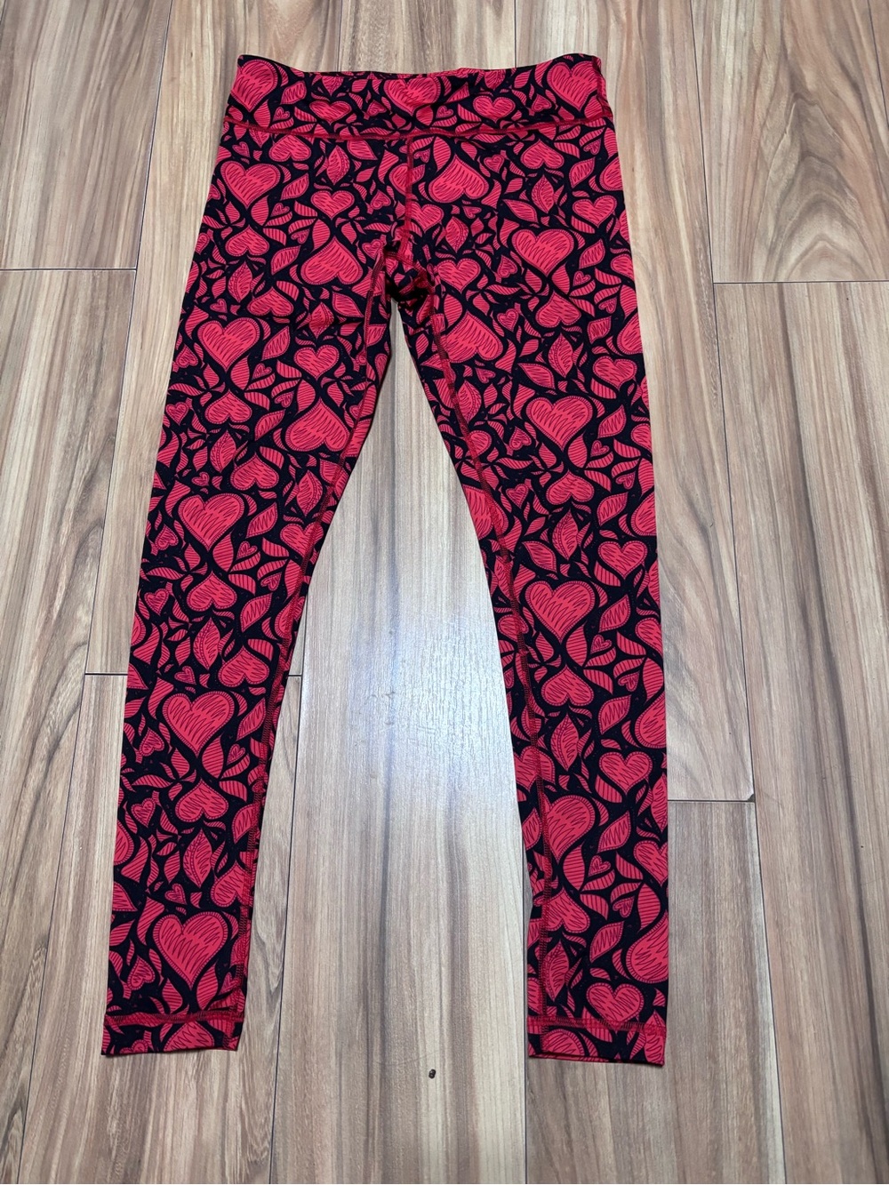 Zumba Fitness Black & Pink Heart-Print Leggings